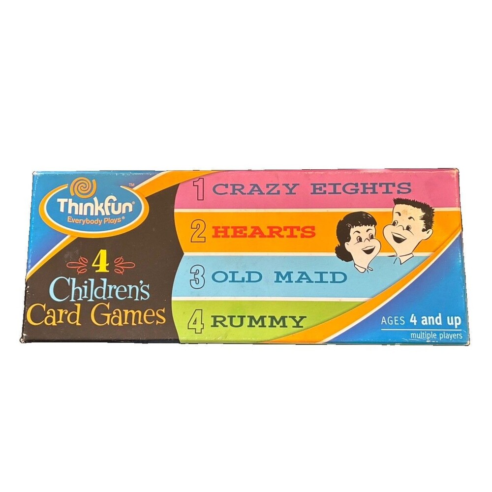 Vintage Children’s Card Games - Old Maid, Rummy, Hearts, & Crazy Eights, 2002